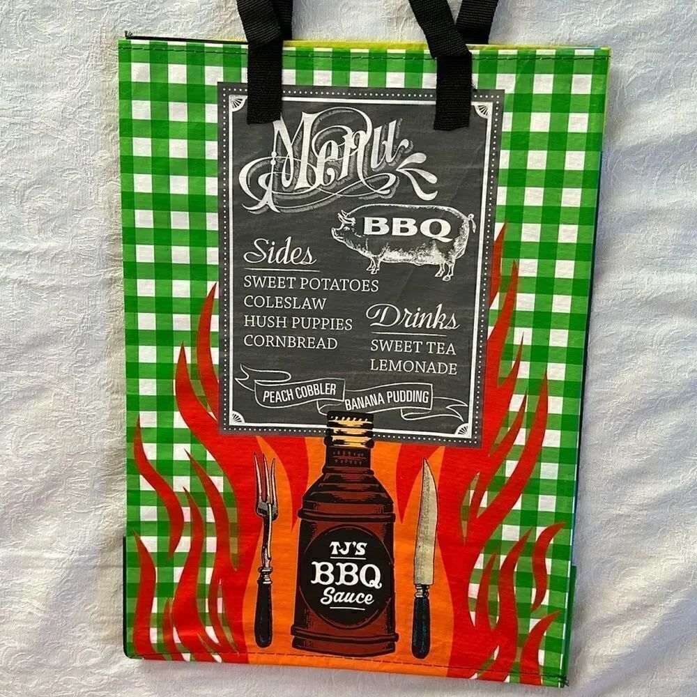 Trader Joe’s Plastic Reusable Shopping Tote Bag 6 Gallon North Carolina Collect